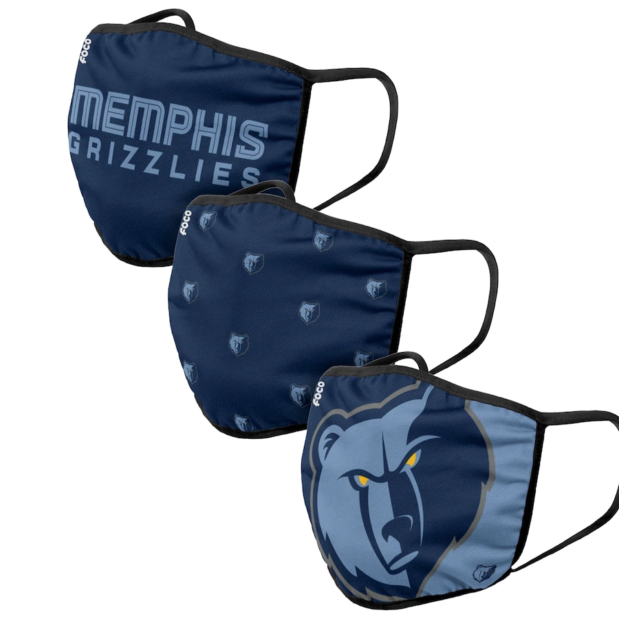 Adult Memphis Grizzlies 3Pack Dust mask with filter
